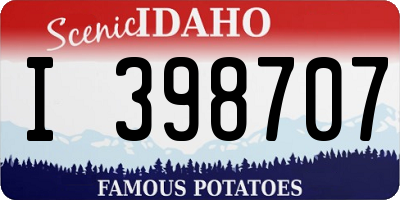 ID license plate I398707