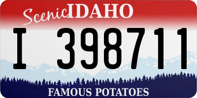 ID license plate I398711