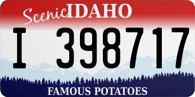 ID license plate I398717
