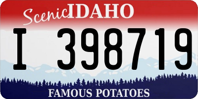 ID license plate I398719