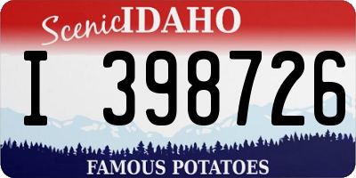 ID license plate I398726