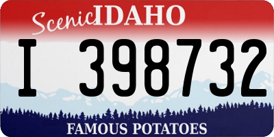 ID license plate I398732