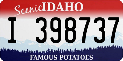ID license plate I398737