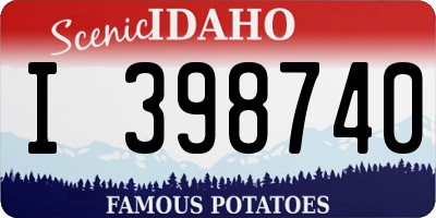 ID license plate I398740