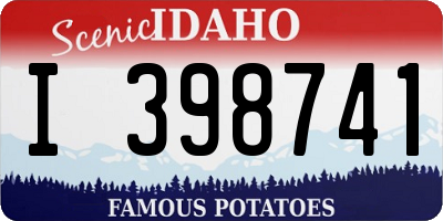 ID license plate I398741