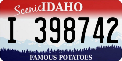 ID license plate I398742