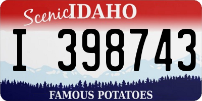 ID license plate I398743