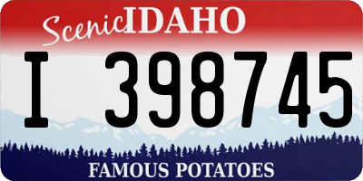 ID license plate I398745