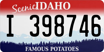 ID license plate I398746
