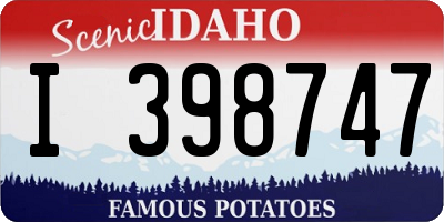 ID license plate I398747