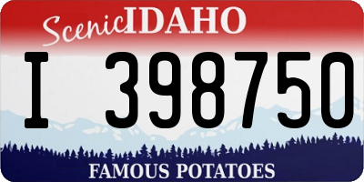 ID license plate I398750