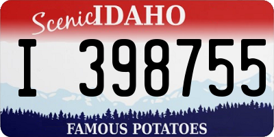 ID license plate I398755