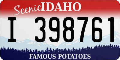 ID license plate I398761
