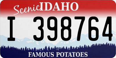 ID license plate I398764