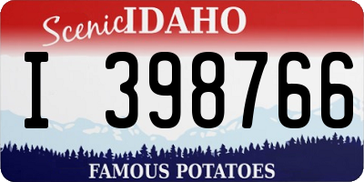 ID license plate I398766