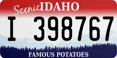 ID license plate I398767
