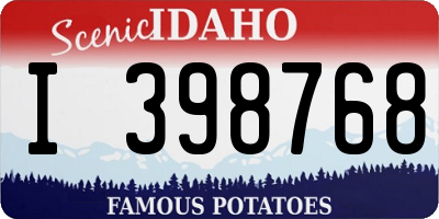 ID license plate I398768