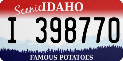 ID license plate I398770