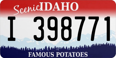 ID license plate I398771