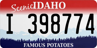 ID license plate I398774