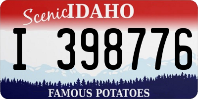 ID license plate I398776