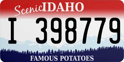 ID license plate I398779