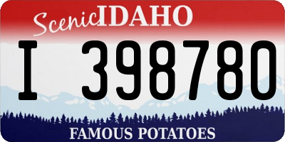 ID license plate I398780