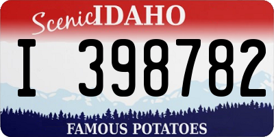 ID license plate I398782