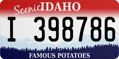 ID license plate I398786