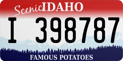 ID license plate I398787