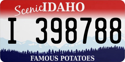 ID license plate I398788