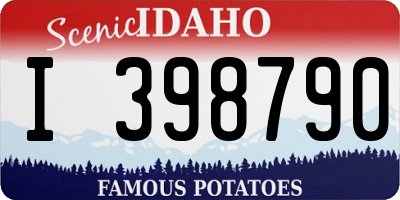 ID license plate I398790