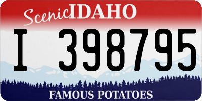 ID license plate I398795
