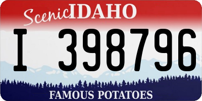 ID license plate I398796