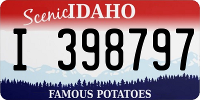 ID license plate I398797