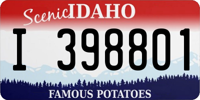 ID license plate I398801