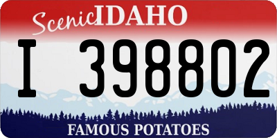 ID license plate I398802
