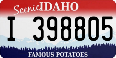 ID license plate I398805