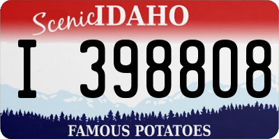 ID license plate I398808