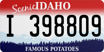 ID license plate I398809