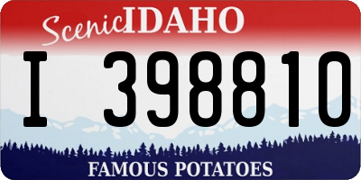 ID license plate I398810