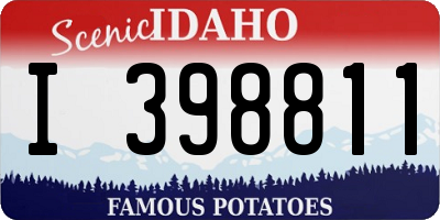 ID license plate I398811