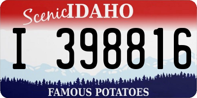 ID license plate I398816