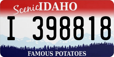 ID license plate I398818