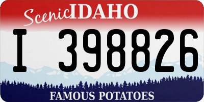 ID license plate I398826