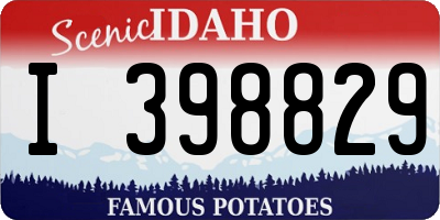 ID license plate I398829