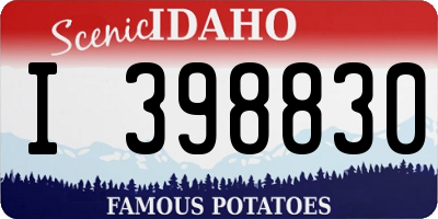 ID license plate I398830