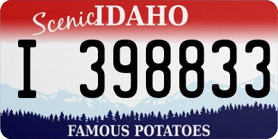 ID license plate I398833
