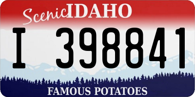 ID license plate I398841