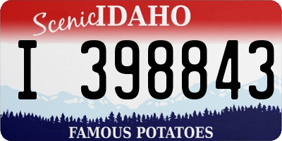 ID license plate I398843